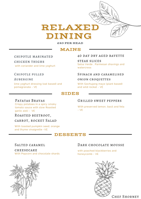 Private chef and Events services